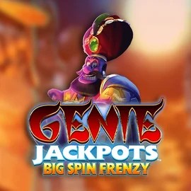 Genie Jackpots: Big Spin Frenzy slot logo by Blueprint Gaming at Viggoslots Casino