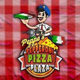 Peppe’s Pepperoni Pizza Plaza logo by Pragmatic Play Viggoslots Casino