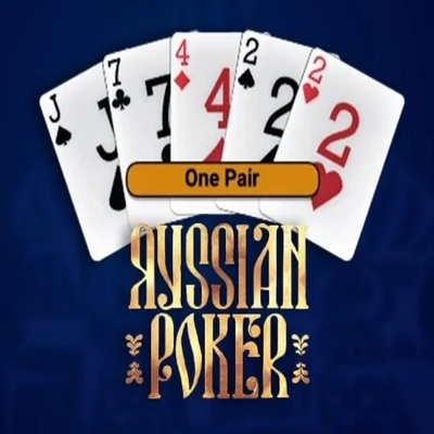 Russian Poker slot logo by OneTouch Games at Viggoslots Casino