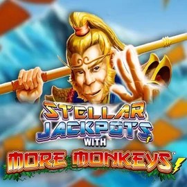 Jackpots logo of Stellar Jackpots with More Monkeys from Lightning Box Game at Viggoslots Casino